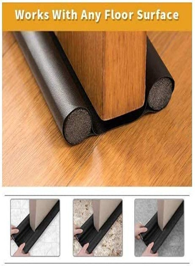 Rexez Door Bottom Sealing Strip Guard for Home | Door Stoppers | Door Seal | Door Closers | Sound-Proof Reduce Noise Energy Saving Weather Stripping | Waterproof - Brown (1) - Image 2